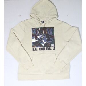 Rock The Bells LL Cool J Hoodie Men's Large Cream Tan Bucket Hat Graphic